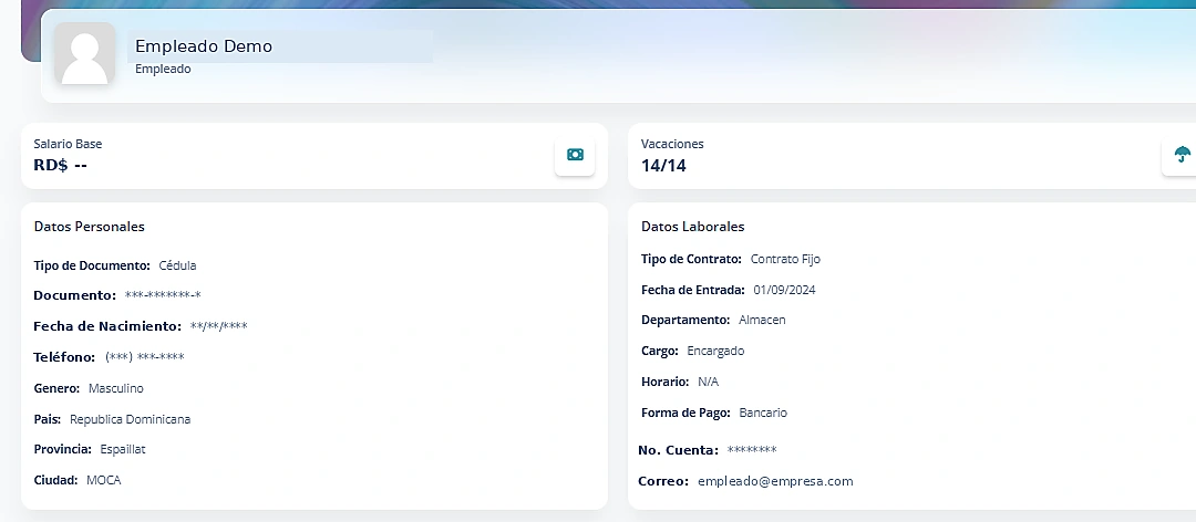 Expediente digital de empleado en RHExperto